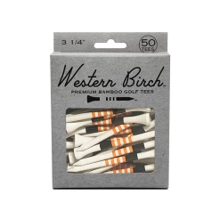 Western Birch Golf Company "Blaze" 3 1/4" Bamboo Striped Golf Tee