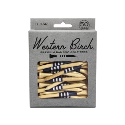 Western Birch Golf Company "Cobalt" 3 1/4" Bamboo Striped Golf Tee