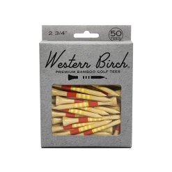 Western Birch Golf Company "Maize" Bamboo Striped Golf Tee