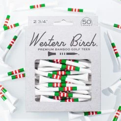 Western Birch Golf Company "Prancer" Signature Striped Golf Tee