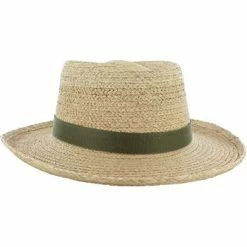 Dorfman-Pacific Dorfman Pacific Scala Raffia Collection Driver Hat - Natural Size: S/M
