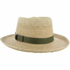 Dorfman-Pacific Dorfman Pacific Scala Raffia Collection Driver Hat - Natural Size: S/M -Cheap Golf Hat Store dorfman pacific scala raffia collection driver headwear 3