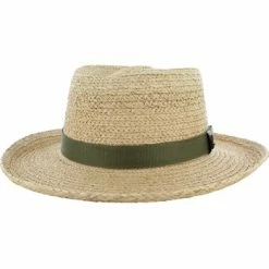 Dorfman-Pacific Dorfman Pacific Scala Raffia Collection Driver Hat - Natural Size: S/M -Cheap Golf Hat Store dorfman pacific scala raffia collection driver headwear 4