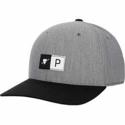 Puma Bidwell Snapback Hat - Quiet Shade / Puma Black -Cheap Golf Hat Store puma bidwell snapback headwear 3