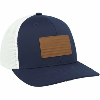 Puma Volition Heritage Trucker Snapback Cap Hat - Navy Blazer / Bright White 2 Puma Volition Heritage Trucker Snapback Cap Hat - Navy Blazer / Bright White - Image 2